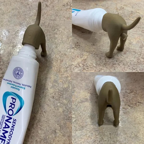 🐶 Pooping Dog Butt Toothpaste Topper | Funny Gift