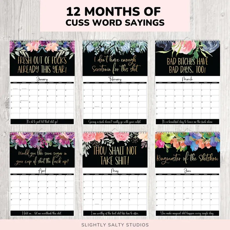 Calendar For Tired-Ass Women