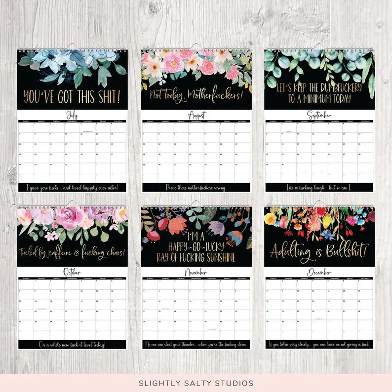 Calendar For Tired-Ass Women