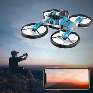 2 in 1 Folding RC Drone and Motorcycle Vehicle