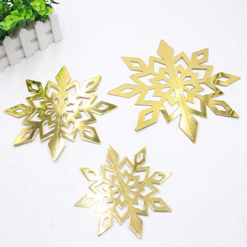 3D Snowflake Decorations (6/12 PCs)