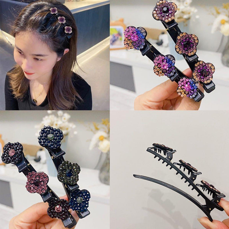 🎁Sparkling Crystal Stone Braided Hair Clips