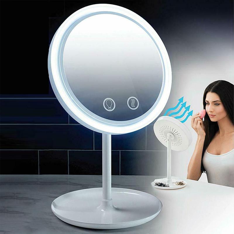 3 In 1 LED Makeup Mirror with Fan