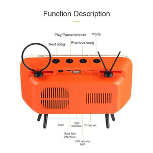 Retro TV Bluetooth Speaker+ Mobile Phone Holder