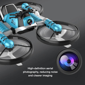 2 in 1 Folding RC Drone and Motorcycle Vehicle