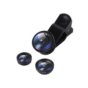 3 in 1 Clip on 180 Degree Fish Eye Lens