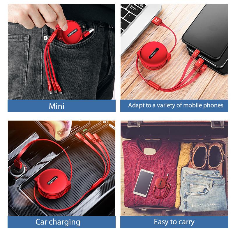 Multi-function 3 in 1 USB Charging Cable