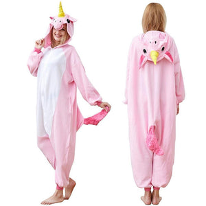 Animal cartoon warm hooded pajamas onesie