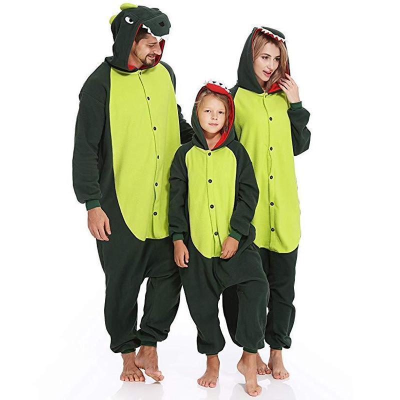 Animal cartoon warm hooded pajamas onesie